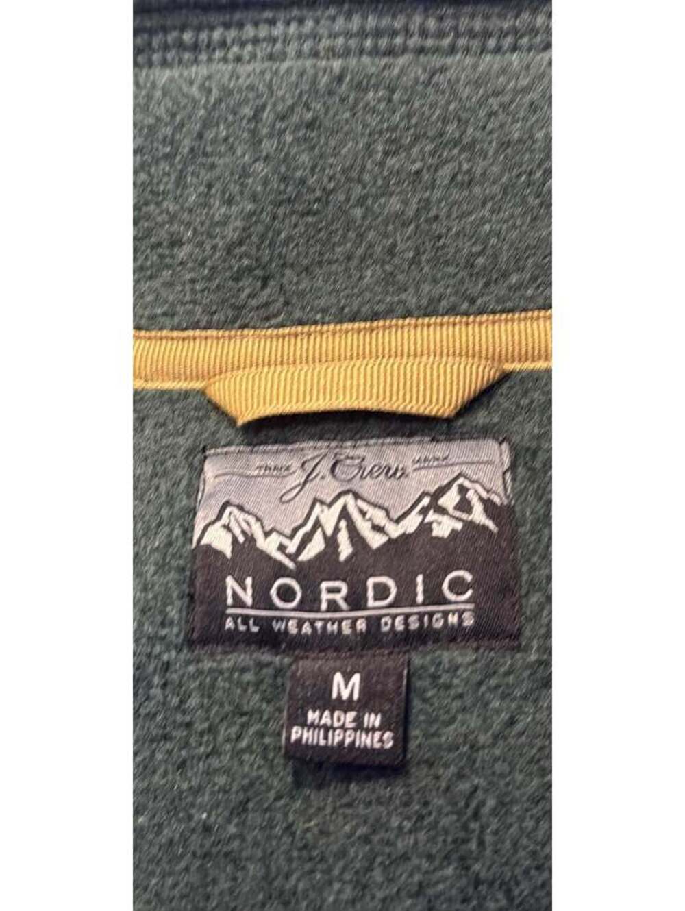 J.Crew Nordic Polartec 1/4 Zip sweater outdoor Trail City Green Man’s Medium